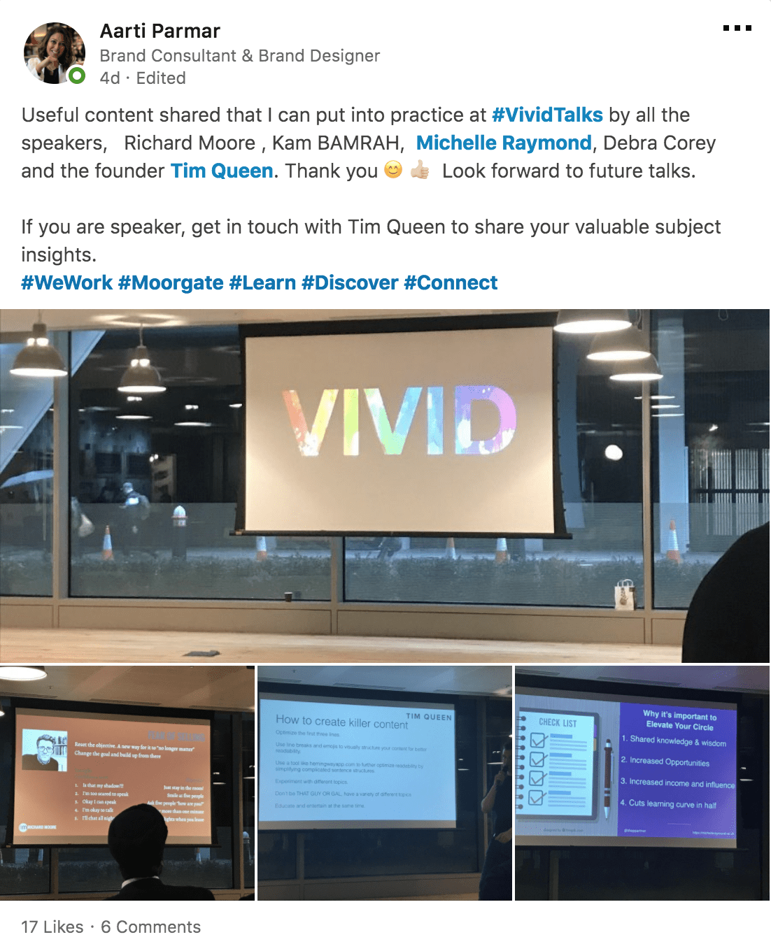 Vivid Talks Growth Hacking Success at WeWork Moorgate London on March 29 2018 Praise - 07